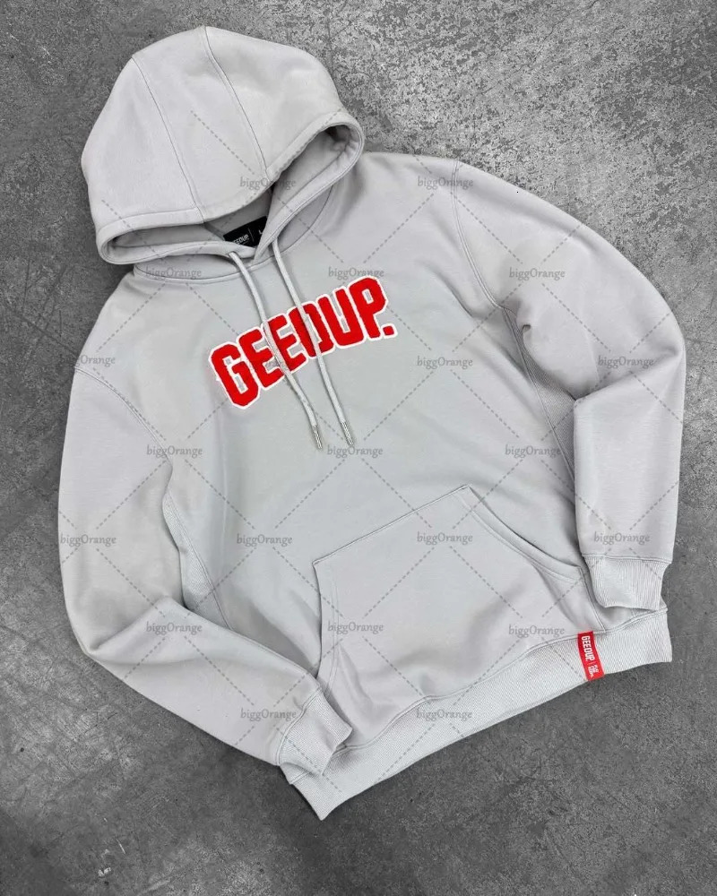 American Retro Individual Men Clothing Sports Suit Grey Loose Oversized Hoodie High Waist Elastic Pants 250616