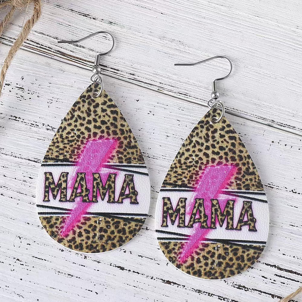 1 Pair New Mother's Day Lighing MAMA Letter Earrings Gift