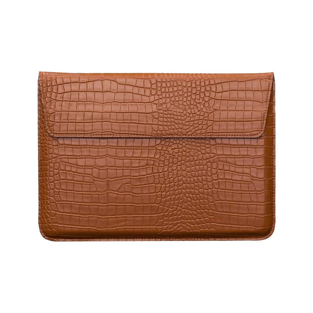 Laptop Bag for Air 13 Case M4 model A3240 PU Cover Pro 13 14 M1 M2 rocodile Pattern Leather For Air 15 15.3 250624