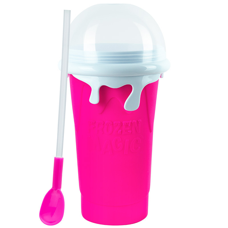 Summer Slushy Cup Summer Squeeze Homemade Juice Water Bottle Quick-Frozen Smoothie Sand Cup Pinch Fast Cooling Magic Ice Cream Mugs FY4310
