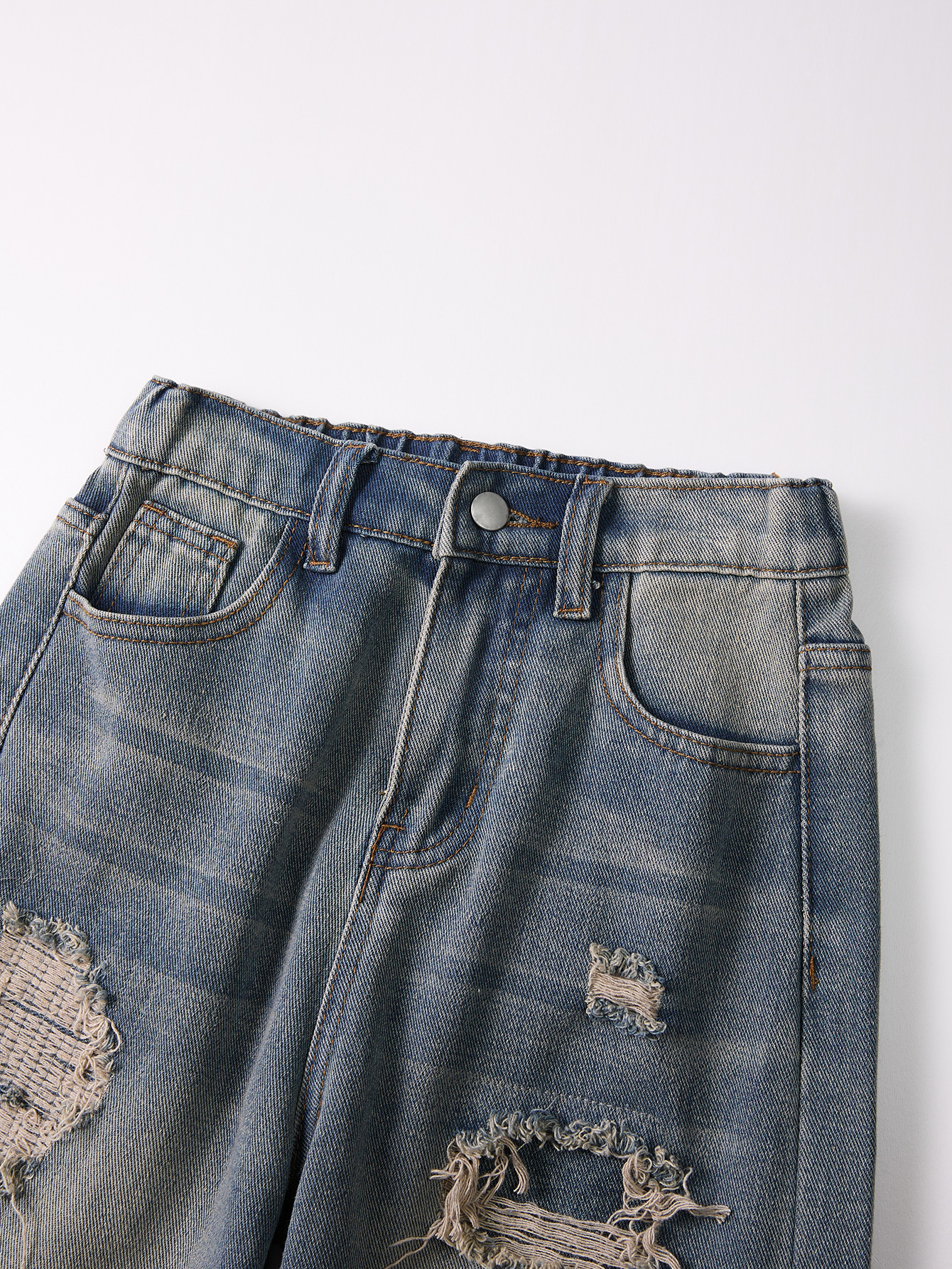 Casual Style Kids Denim Pants Featuring Rips Ideal Comfort Fit for All Occasions