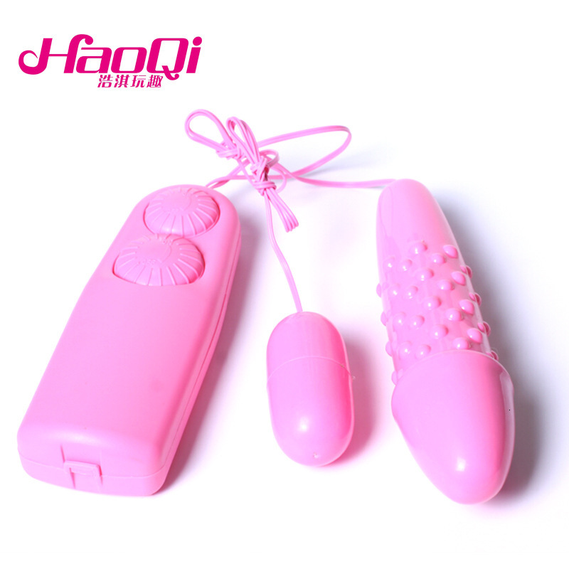 Haoqi Fun Adult Sex Toys Female Masturbator Massager Double Erotic Dual Control Numbing Vibrator