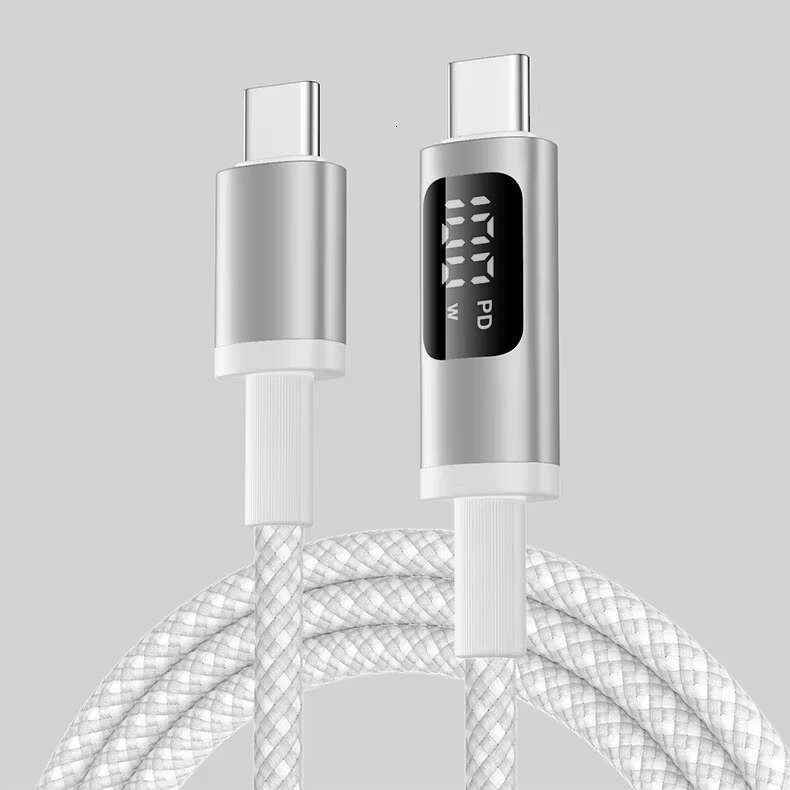 DHgadgets 100W Data Display Compatible with Apple 15 Laptop Tablet PD Fast Dual Type-C Charging Cable