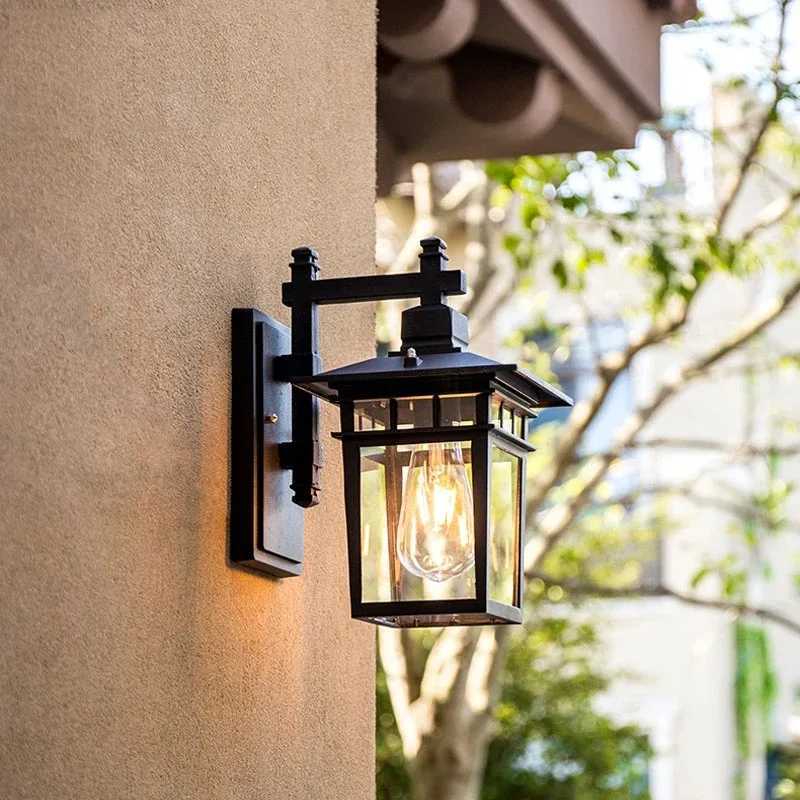 Retro outdoor waterproof wall lamp villa landscape decoration lamp garden corridor lighting waterproof E27 Wall Lamp XJ250624