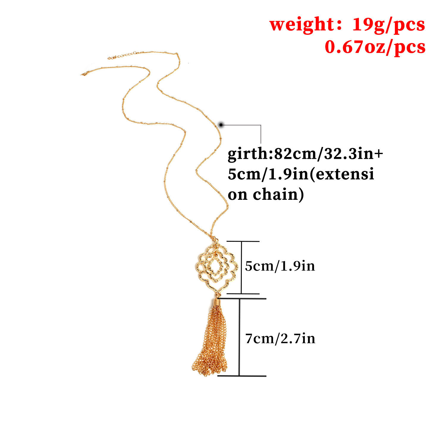 Jewelry Women's Minimalist Geometric Round Sweater Chain Bohemian Long Tassel Pendant Necklace Jewelry for Women
