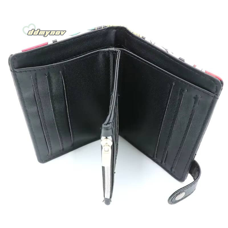 Anime AOT Short Wallet Bifold PU Leather Purse with Coin Pocket for Gift ddmynov