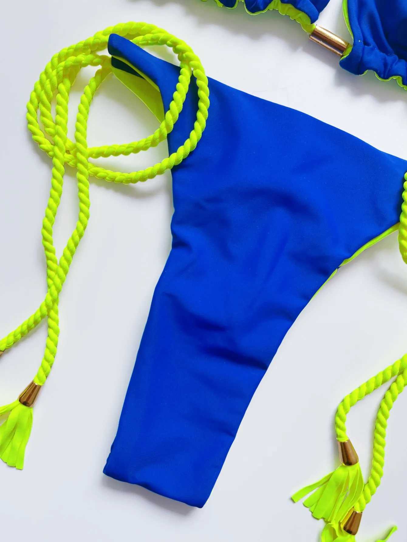 Swimsuit Women Bikinis Set Sexy Drawstring Bikini Beachwear Leopard Two-pieces Swimwear Bathing Suit Lace Up Bikini Set XJ250624