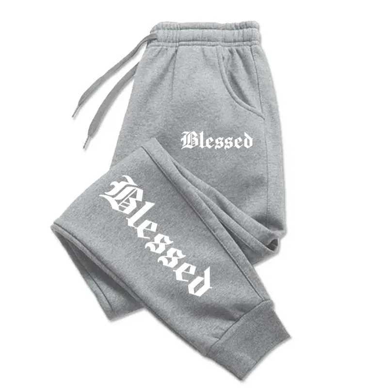 Letter of Blessing printed mens and womens activewear leggings Sportswear mens drawstring Y2K pants Jogging sweatpants X250625