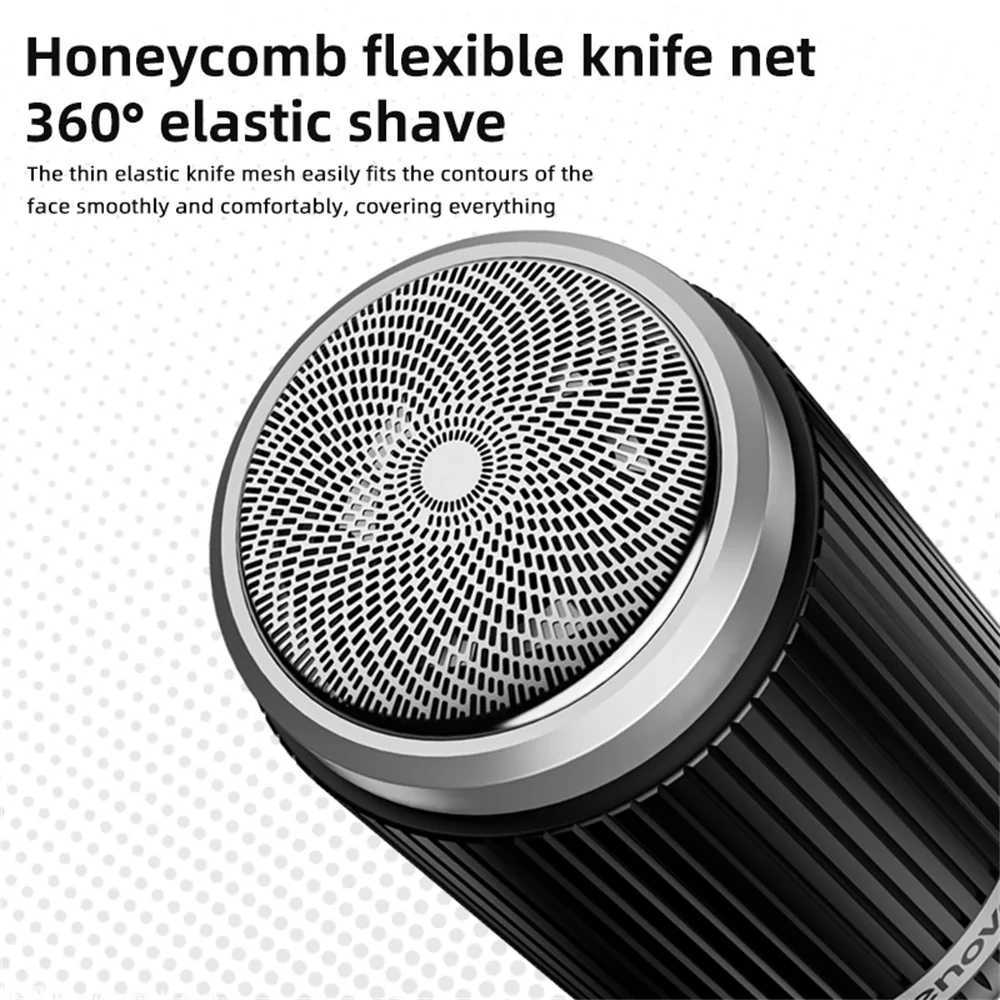 Rechargeable Waterproof Electric Shaver Razor For Men With Nose And Sideburn Trimmers And Face Cleaning Brush - Achieve A Smooth W250625