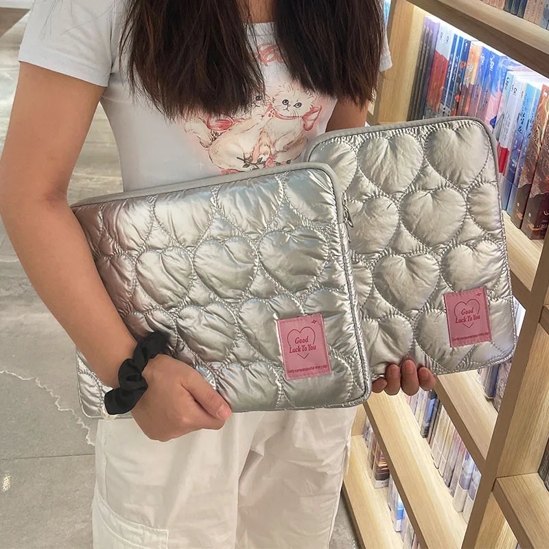 Love Shaped Ins Laptop SLeeve Pouch for Ipad Pro 11 Air 13.3 13.6 14 15 15.6 16 inch Laptop Inner Bag 250624