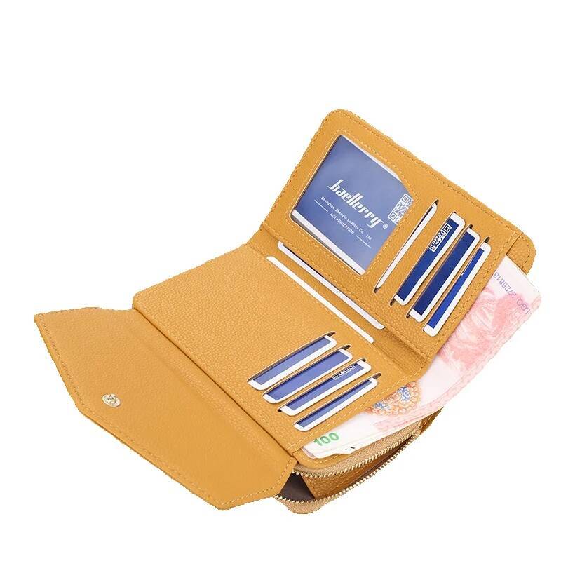 Free Shipping 2025 New Designer Bag Versatile New INS Style Cute Women's High-end Short Wallet With Multiple Card Slots Zipper Coin Purse Small C