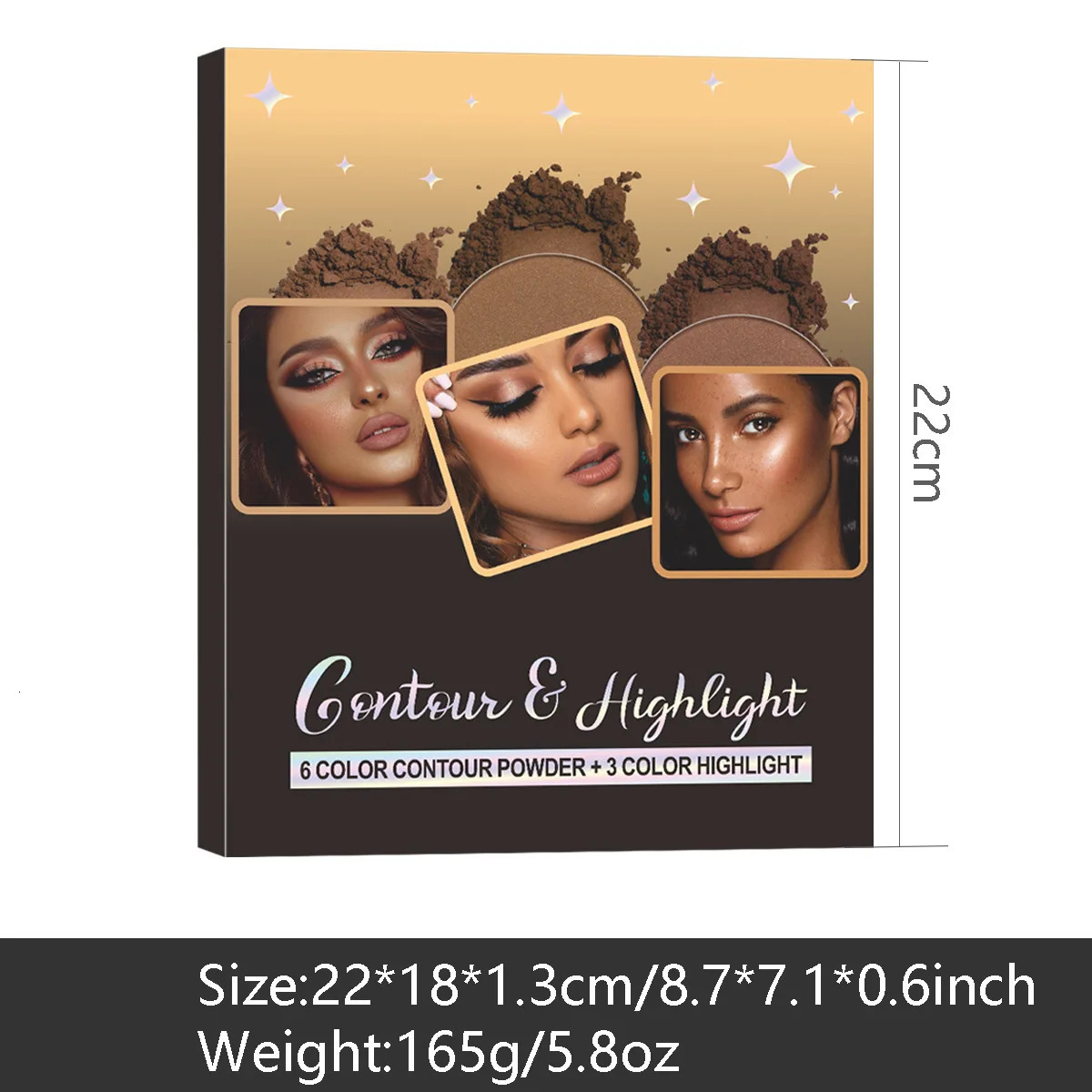 9 Colors Makeup Palette Kit 6 Color Contour And 3 Color Highlight Waterproof Long Lasting Korean Cosmetics Makeup For Women 250625