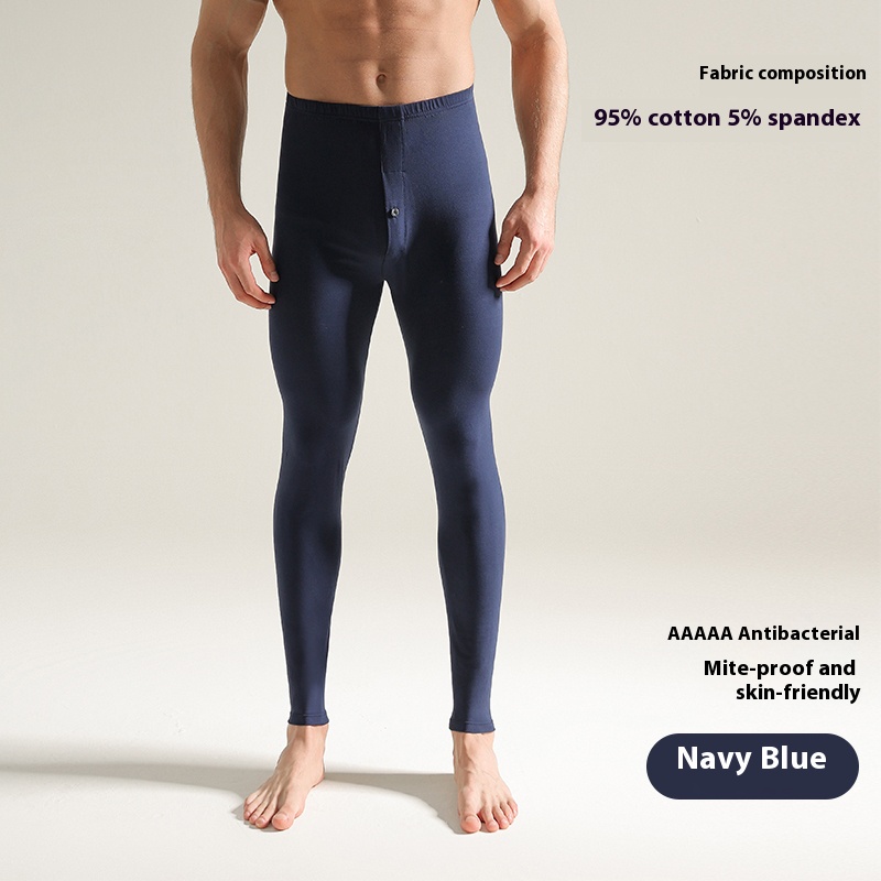Men's cotton autumn trousers High elastic slim design Comfortable skin-friendly autumn and winter bottoms