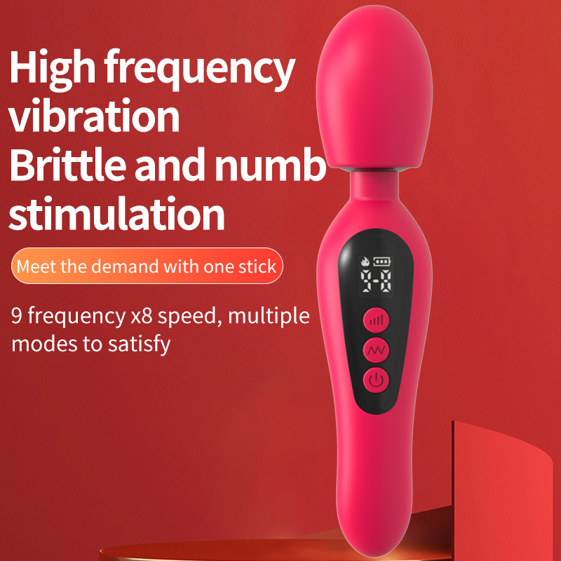 New AV Wand with LCD Display, Heating and Vibrating Function, Female Masturbator, Adult Sex Toy