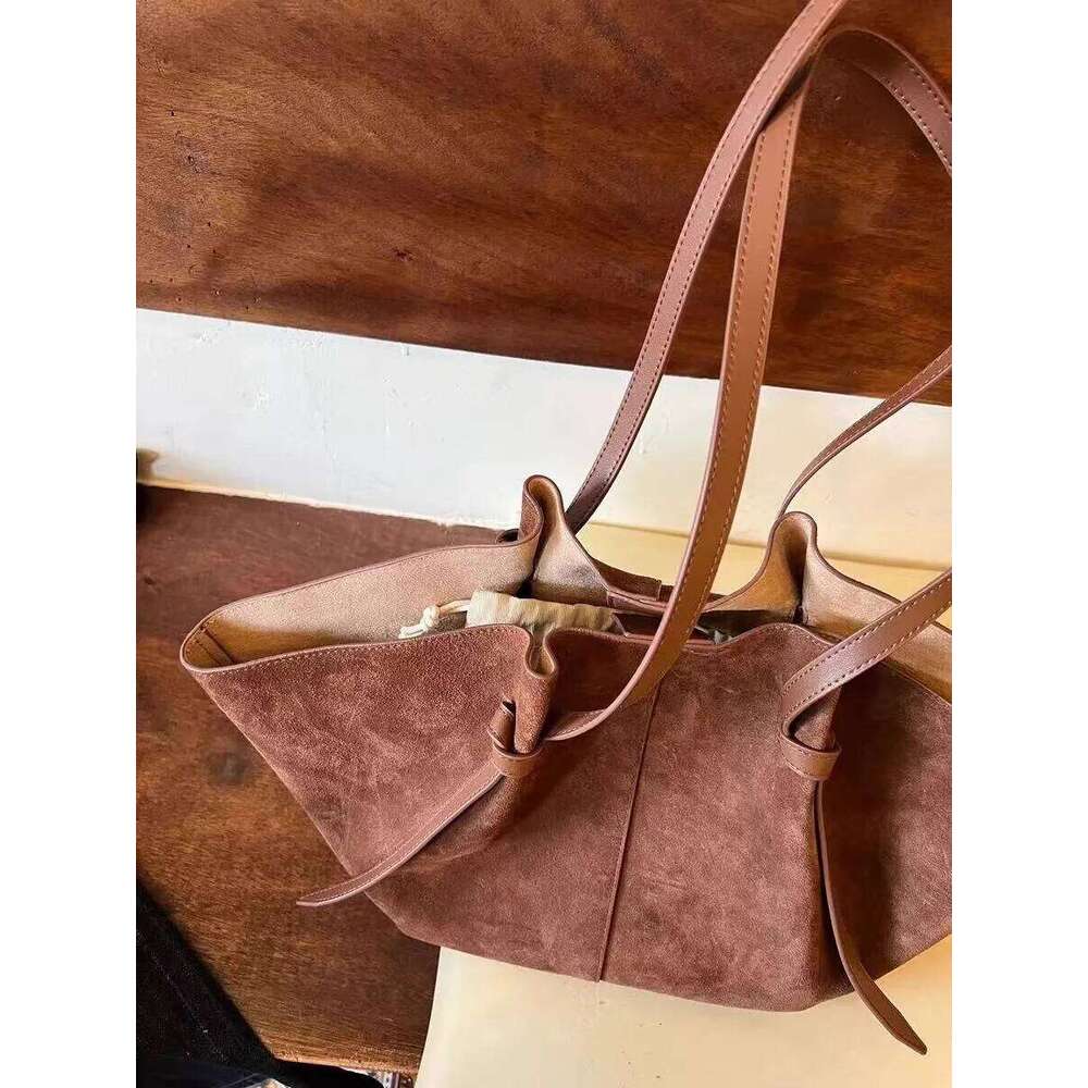 Faux Suede Tote Bags For Women Famous Brands Leather Designer Handbags Purses 2025 New In Vintage Large Capacity Shoulder