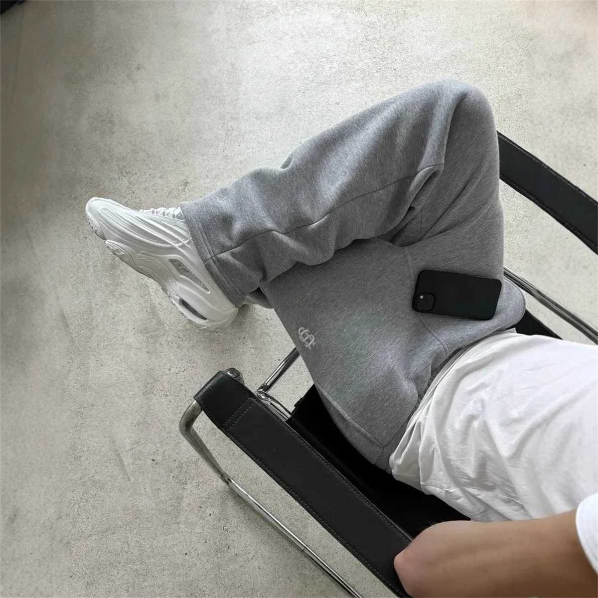 Casual Embroidery Slim Straight Pants Y2k Street Solid Color Sport Pants 2025 Fashion Harajuku Women Couple Tracksuit Leg Pants X250625