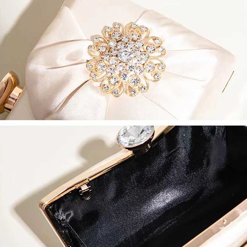 Elegant Rhinestone Decor Evening Bag Classic Formal Dinner Handbag Womens Stylish Clutch Purse For Party Wedding Prom M250625