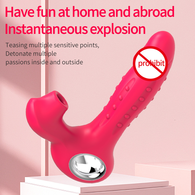 Adult Sex Toys 12-Speed Thrusting Female Masturbation Toy Vibrating Wand Sucking Massager Vibrator