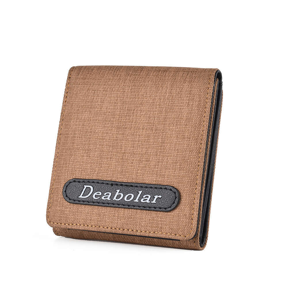 New Men's Wallet Short Canvas Simple Youth High School Student Multi-Card Slot 70% off Ticket Holder wallet designer mens wallet