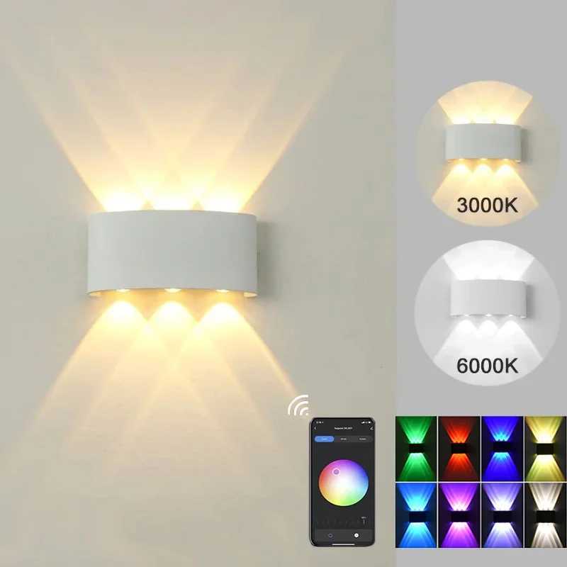 Tuya Smart RGB Waterproof Outdoor/indoor Wall Lamp WiFi App Control Compatible with Alexa Google Home Porch Light XJ250624