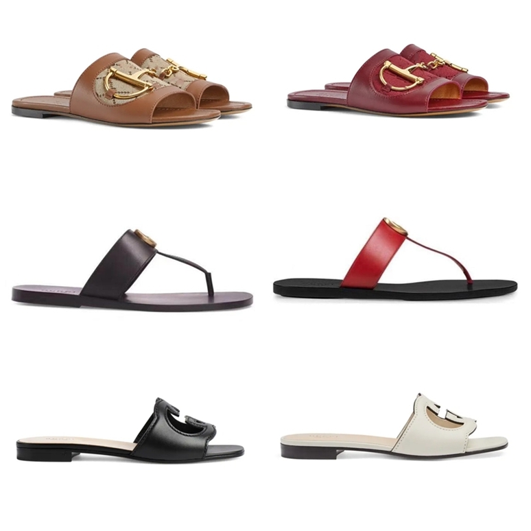 2025 designer slippers Summer Womens Slippers g Sandals Designer Slippers Luxury Flat Heels Fashion Casual Comfort Flat Slippers Beach Slippers 35-42