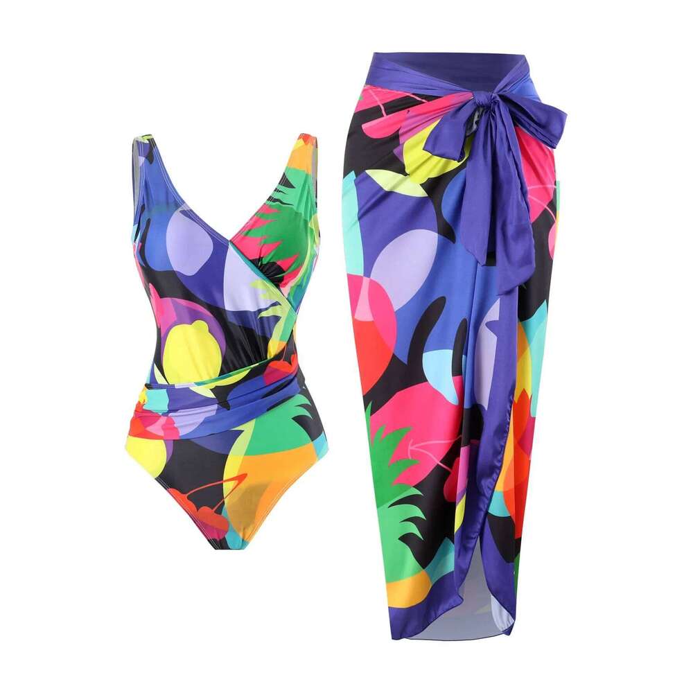 One Piece Swimsuit Top Skirt Vintage Women Swimwear Bikini Backless Beach Dress Designer Bathing Suit Surf Wear Beachwear