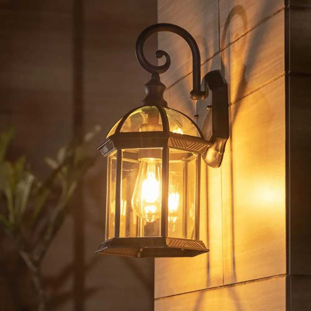 Vintage Classic Waterproof Exterior Wall Lamp for Courtyard Patio Balcony Pillar Rustproof Weatherproof Outdoor LightXJ250624
