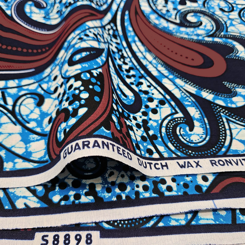 African Wax Fabric for Party Dress, Real Wax Batik Dutch, Nigerian Fabric, 100% Cotton, Ankara Fabric, 6Yards