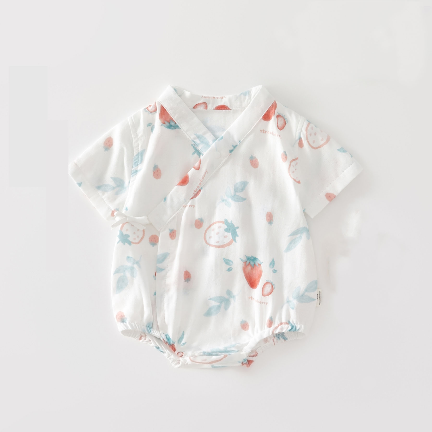 Customized Cotton Baby Swivel Bodysuit Ruffle Sleeve Girls Baby Bubble Bodysuit