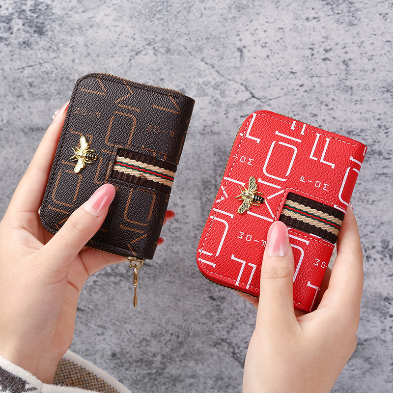 Free Shipping 2025 New Designer Bag Card Holder For Women Compact Anti-theft Multi-function Card Case Large Capacity Multi-card Slot Coin Purse For St