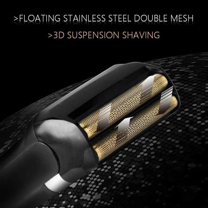 Kemei KM-2024 Professional Mens Shaving Machine USB Charging Electric Shaver Waterproof Beard Trimmer Hair Trimmer Machine W250625