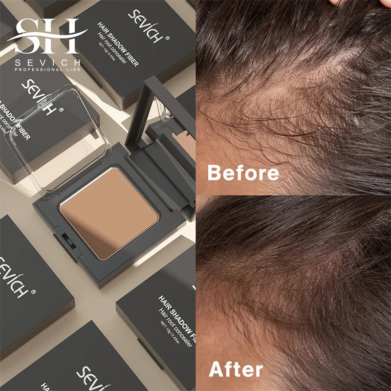 Sevich 5 Colors 12g Hair Shadow Powder Waterproof Hairline Edge Control Powder Root Cover Up Dark Brown Hair Concealer With Puff 250625