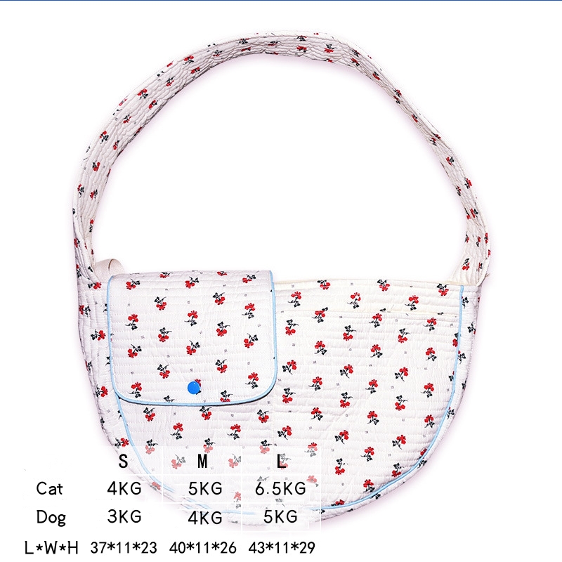 Dog Carrier Sling, Puppy Carrier Purse with Storage Pocket, Hand-Free Dog Sling Carrier for Carry Small Dogs and Cats, Travel Safety Harness, Dog Cat 