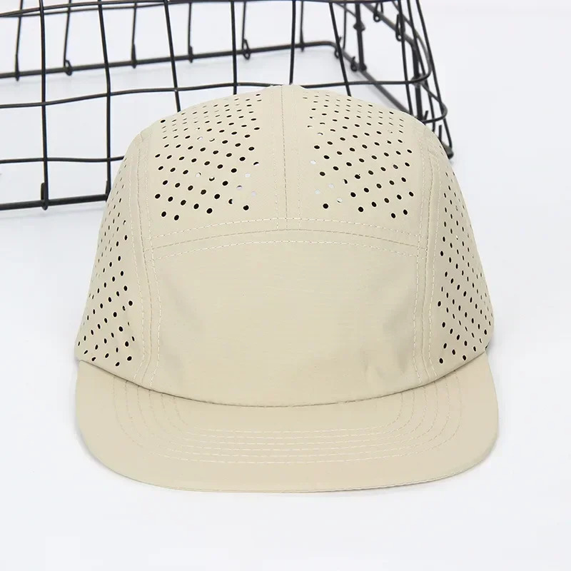 Perforated 5-Panel Cap for Men Lightweight Breathable Quick-drying Baseball Caps Running Camping Hiking Training Outdoor Hat 250625