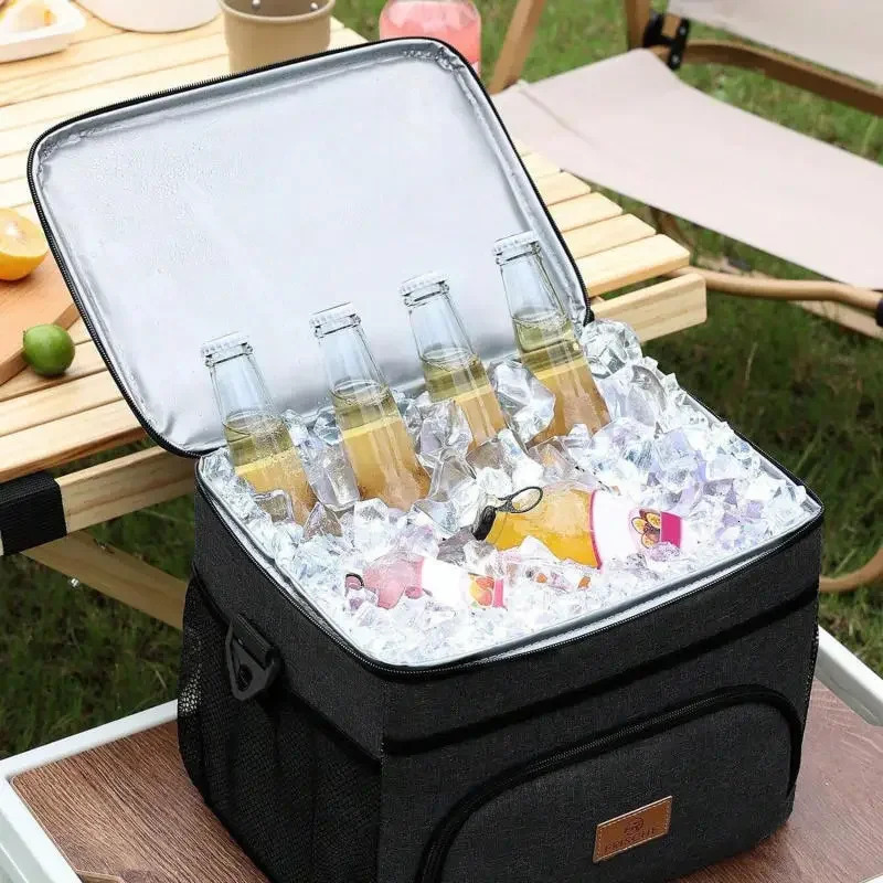 Large Capacity Leak Proof Lunch Backpack Thermal Large Picnic Cool and Warm Insulated Bag Outdoor Storage Shoulder Bag 250624