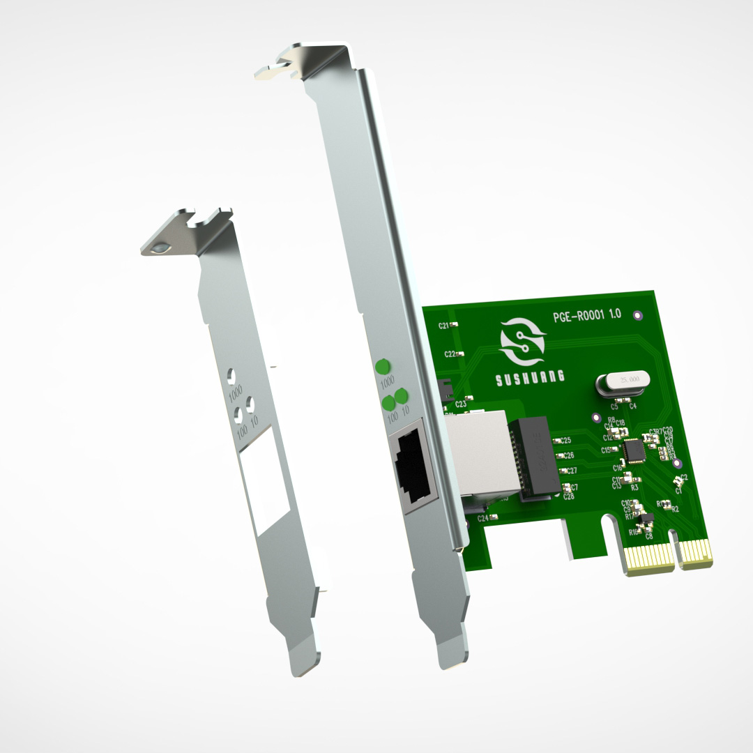 Full-Sized Desktop & Laptop Compatible USB-to-Gigabit Converter Card Supporting Multiple OS
