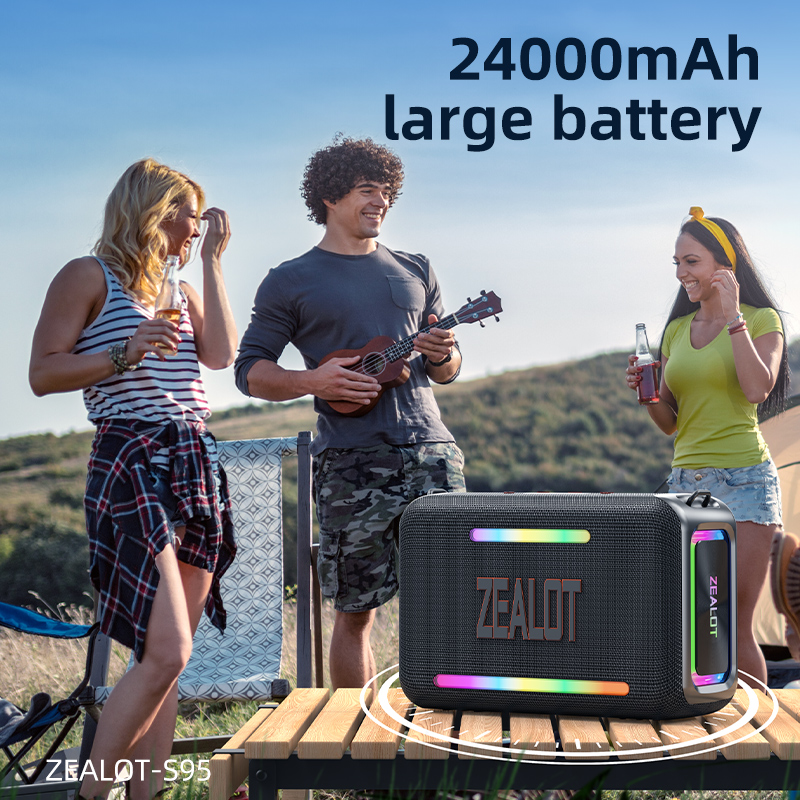S95 Customizable Zealot Durable Waterproof Wireless Bluetooth Speaker for Outdoors Easy Pairing & Robust Design