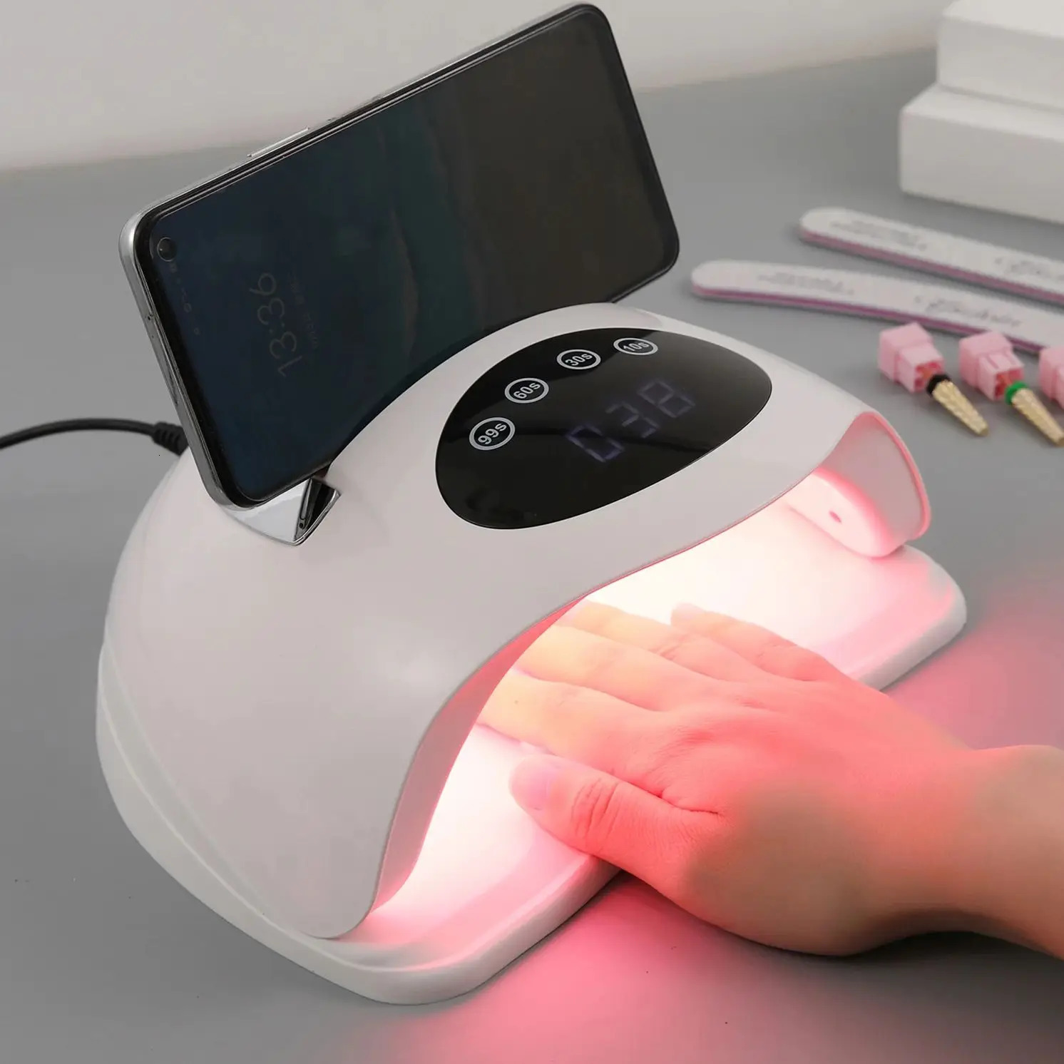 72 LEDS SUN X17 MAX UV LED Nail Lamp For Manicure Nail Dryer With Motion Sensing LCD Display Gel Polish Drying Lamp 250625