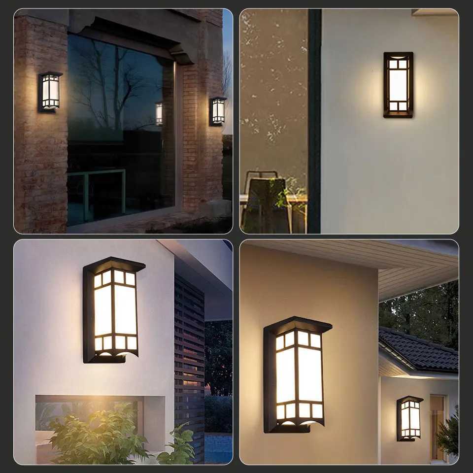 Wall Light Presence Sensor Lamp Waterproof AC85-265V Outdoor Lights LED Lights For Room Outdoor Garden Street Lamp Porch Balcony XJ250624