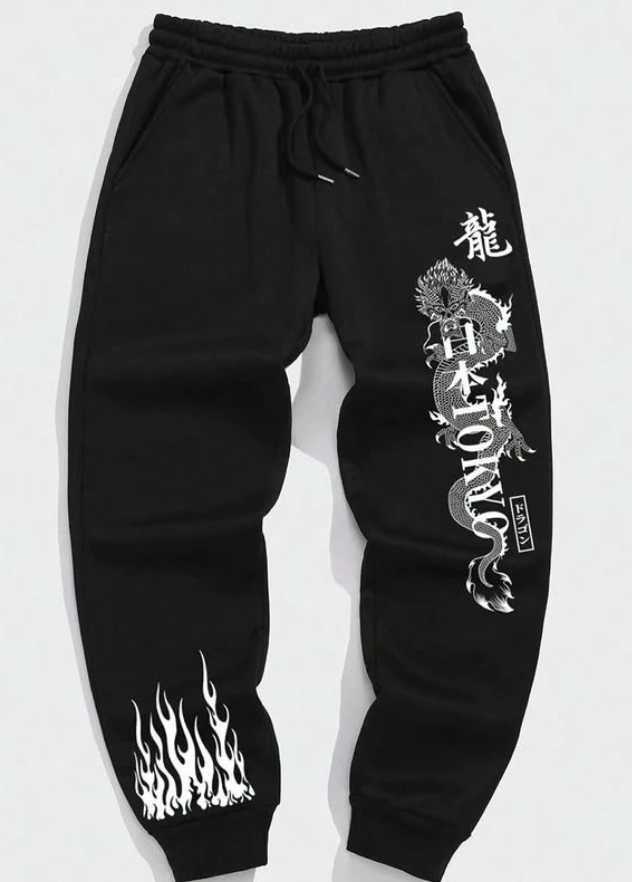 Style Jogger High Waist Graphic Streetwear Mask Dagger Spiked Trim Urban Dance Gym Street 2k Cyberpunk Male Casual X250625