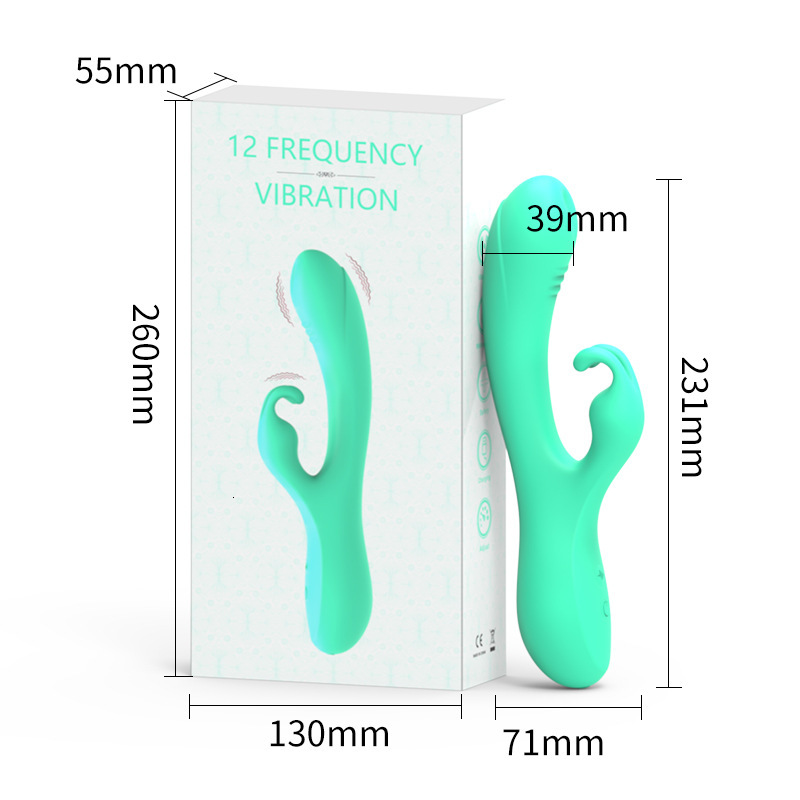 Liquid Full Coverage Silicone Vibrator Rabbit Female Masturbation Device Massage Stick Adult Sex Toy
