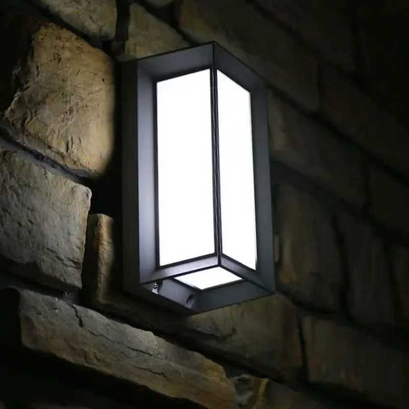 Outdoor E27 LED Aluminum Frame Wall Light 85-265V IP65 Waterproof Porch Lamp Garden Exterior Decor Sconce Lamp 12W 15W 20W 25W XJ250624