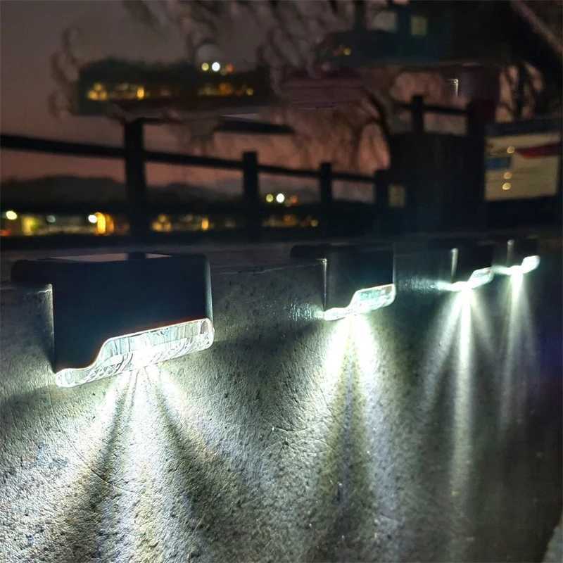 1/4Pack LED Solar Step Lamp Path Stair Outdoor Wall Light Garden Lights Balcony Light Decoration for Patio Stair Fence LightXJ250624