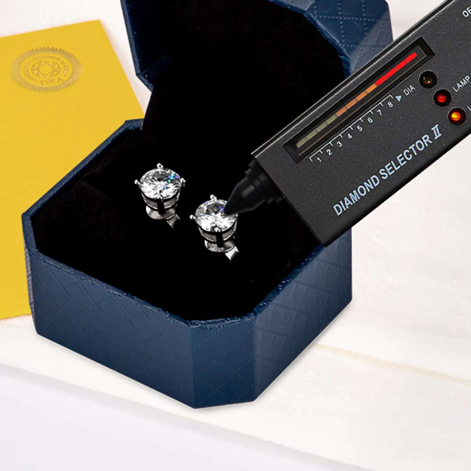 3-10mm 0.2ct-8.0ct White Yellow Gold Plate S925 Sterling Silver D VVS1 Lab Created Diamond Stud Moissanite Earring for Women Men