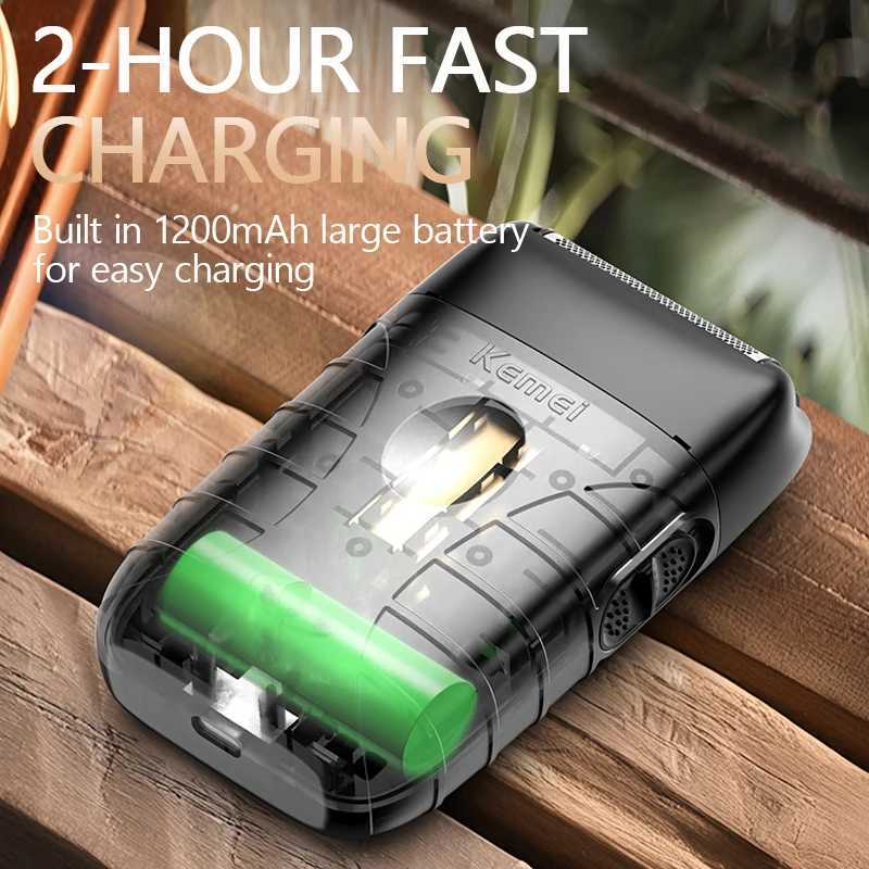 Kemei KM-T95 USB Charging Electric Shaver for Men Reciprocating Twin Blade Razor Shaver Beard Trimmer Shaving Machine W250625
