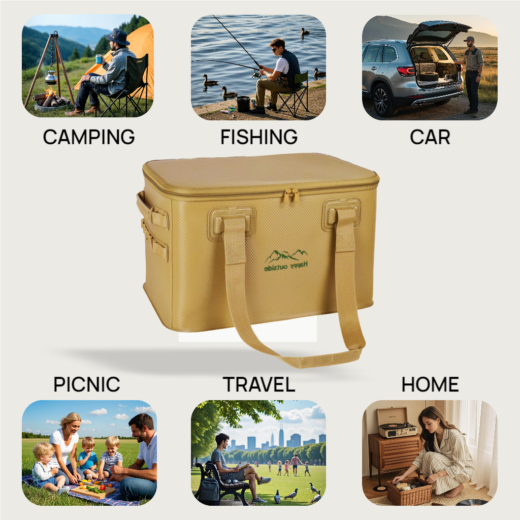 35L Large Capacity Waterproof Foldable Backpack - Ideal for Hiking, Camping, and Outdoor Adventures Sahara Khaki
