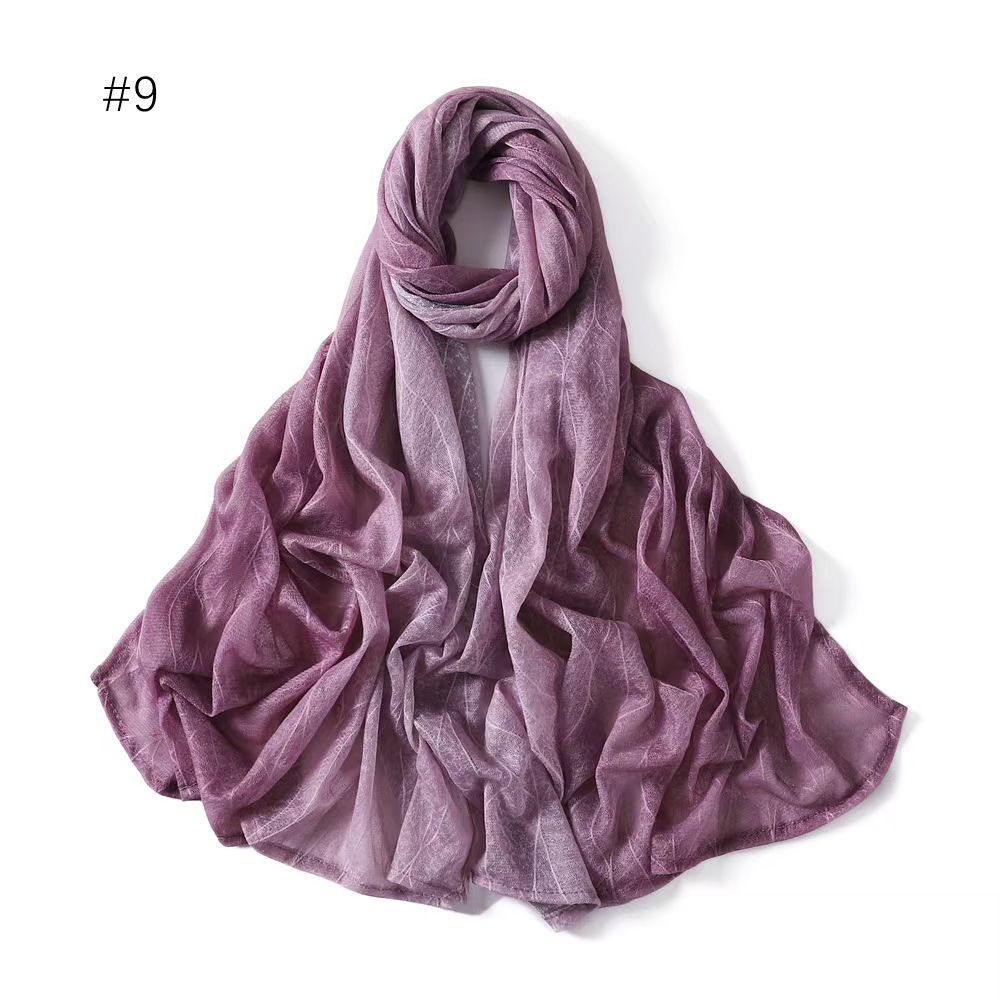 T1060 Summer lace breathable hollow slightly elastic wave gradient color hand-painted tulle scarf head scarf head cover veil