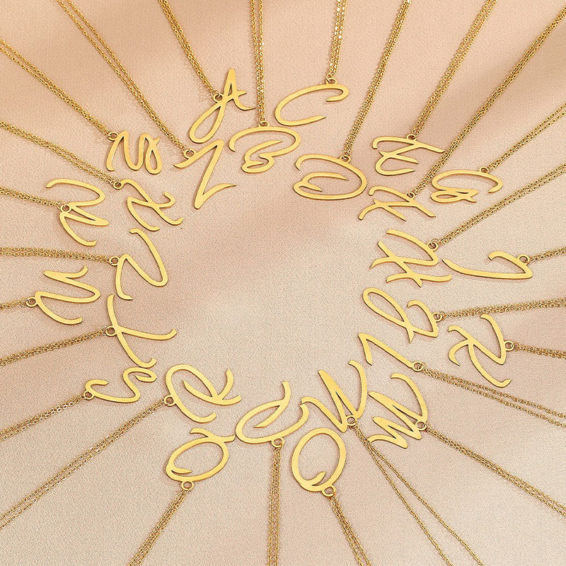 Love Initial 26 Letter Necklace Wedding Jewellery Initial Necklace Pendant