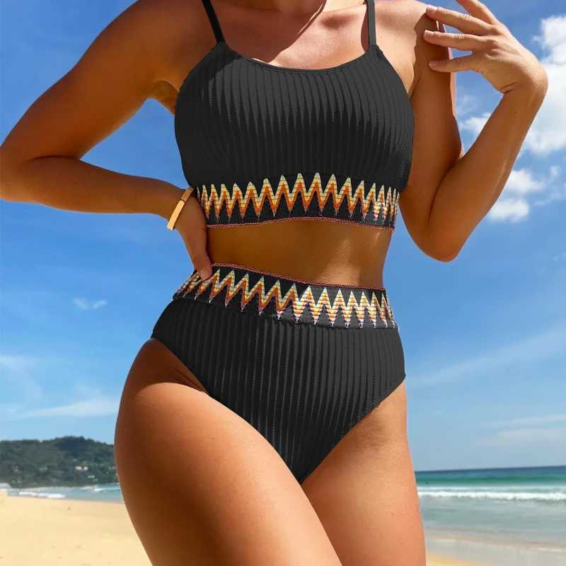 Bikini Fashion Ladies Split Sleeveless European American Womens Swimsuit with Chest PadXJ250624