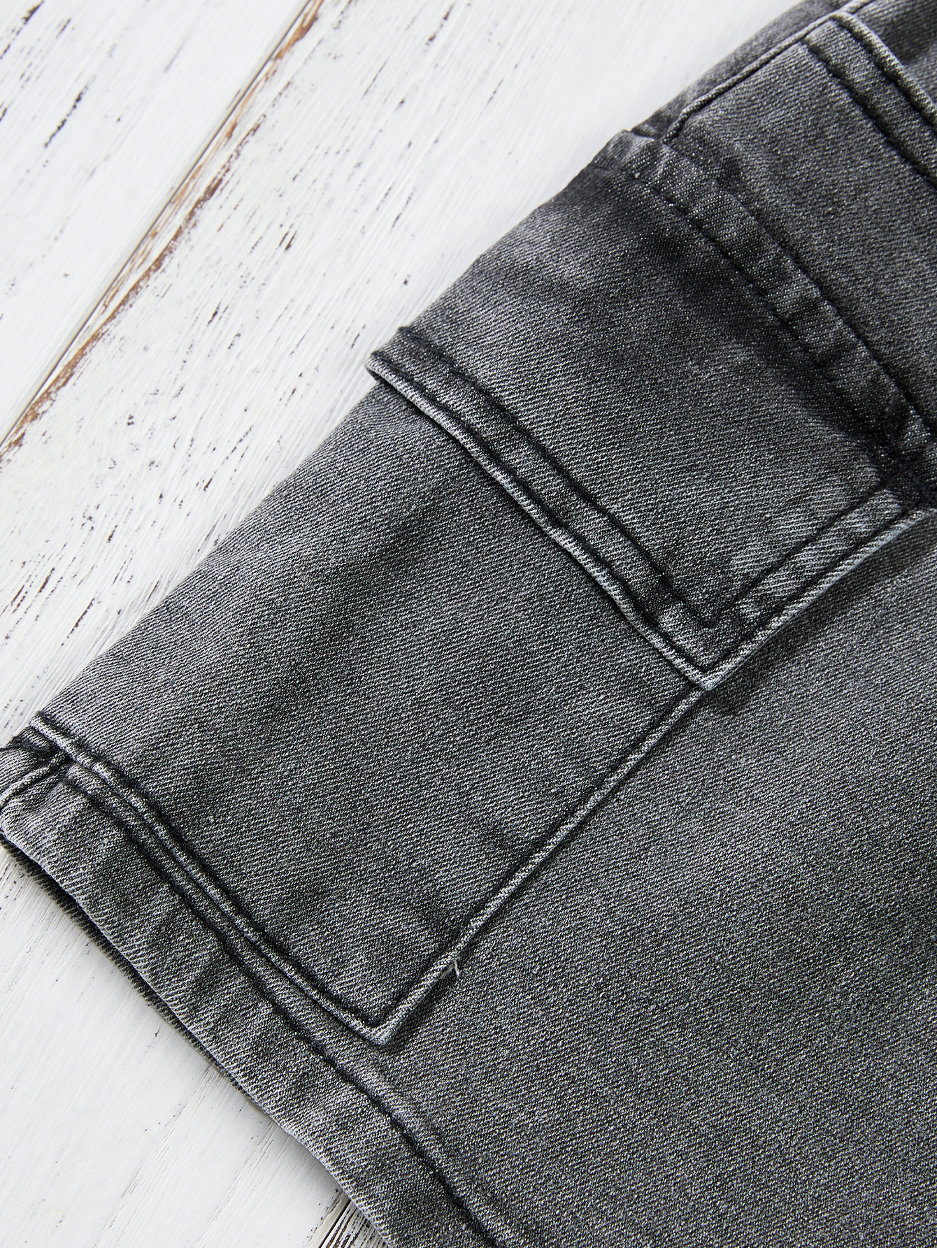 Girls Deep Grey Soft Fabric Cotton Jeans Short Pants Ideal For Warm Weather